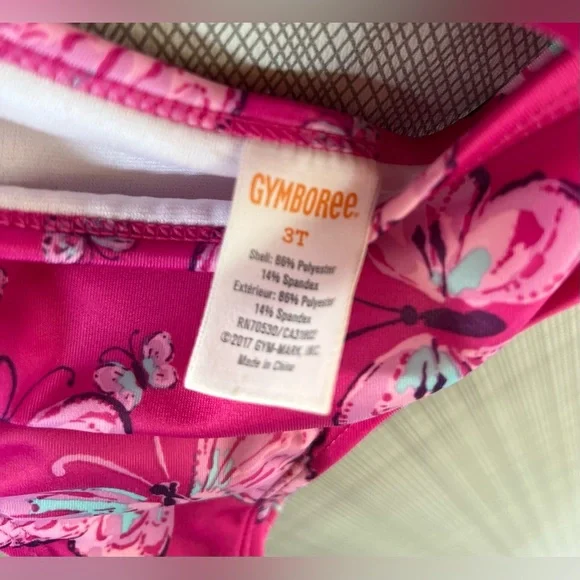 Gymboree- Butterfly Print Long sleeve Swimsuit 2pc Set (Size 3T) NWOT - Picture 4 of 5